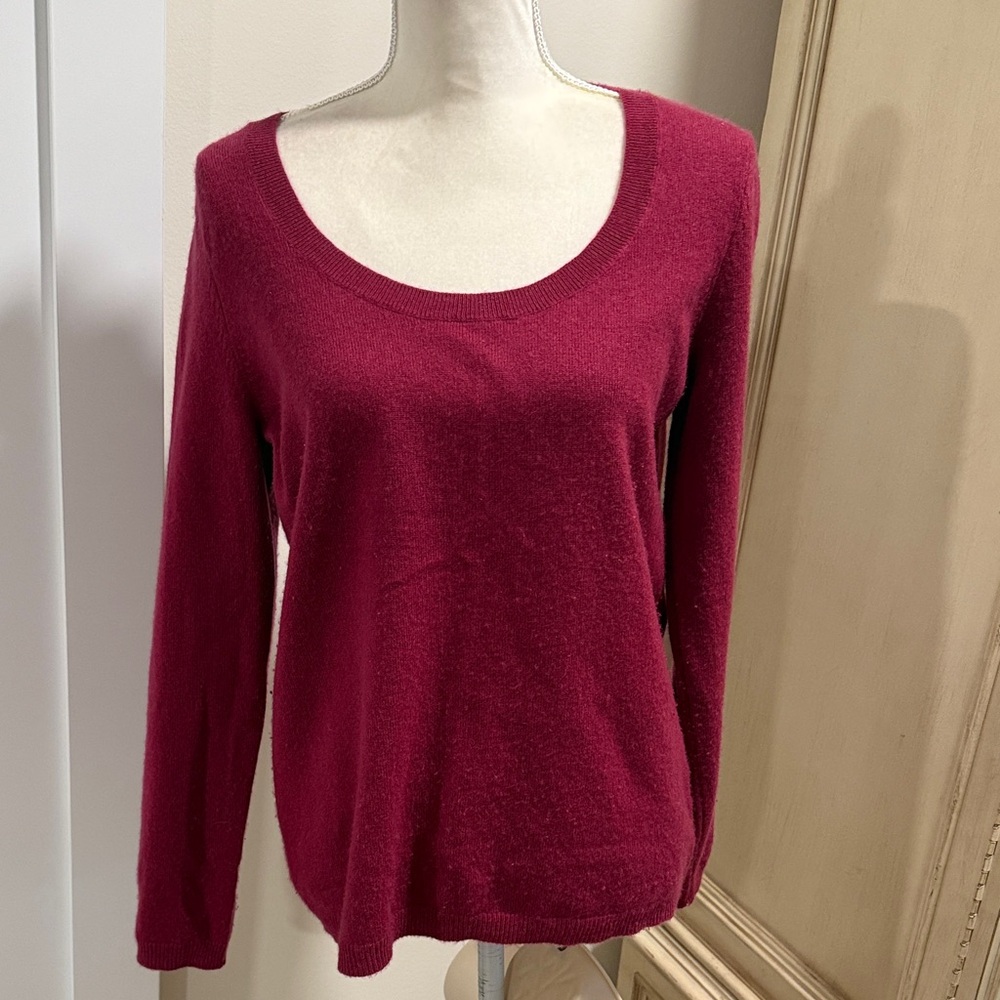 Talbots Cashmere Sweater in Rich Burgundy